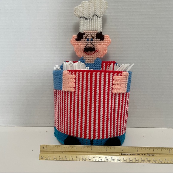 Patriotic Plastic Canvas Picnic Set Homemade Utensil Holder - Picture 8 of 8